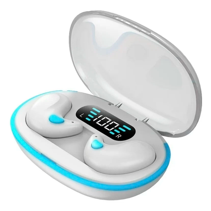 Auriculares inalámbricos X55 para dormir, miniaudífonos TWS con Bluetooth, estéreo, ocultos, micrófono, llamada HD, impermeables