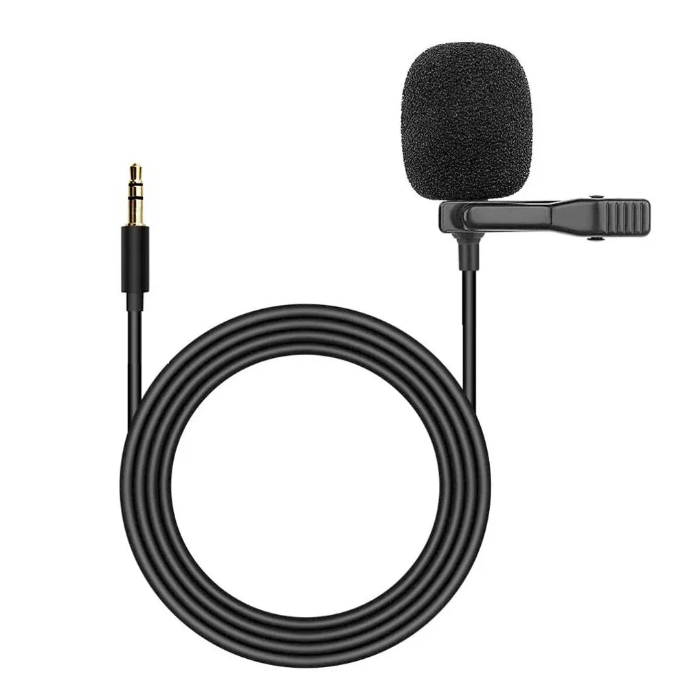 1.5m Mini Portable Lavalier Microphone Hands-free Condenser Clip-on Lapel Mic Wired USB 3.5mm Microfon for Phone for Laptop PC