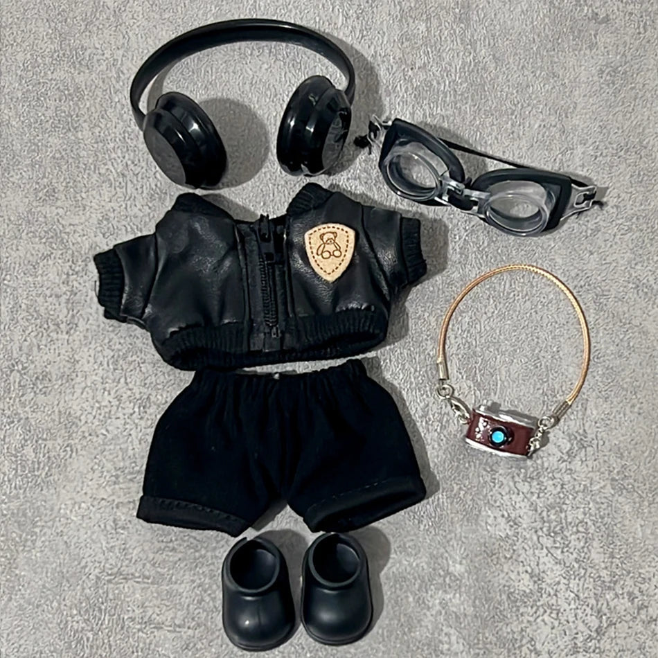 Labubu Baby Clothes Are Cool and Trendyy Earphones Leather Jacket Top Suit First Second And Third Generation Labubu Clothes