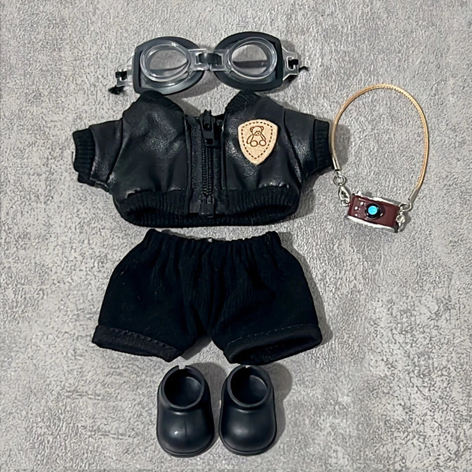 Labubu Baby Clothes Are Cool and Trendyy Earphones Leather Jacket Top Suit First Second And Third Generation Labubu Clothes