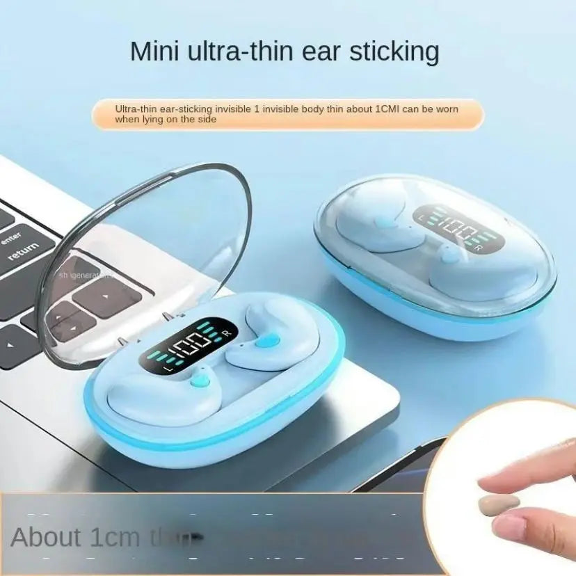 Auriculares inalámbricos X55 para dormir, miniaudífonos TWS con Bluetooth, estéreo, ocultos, micrófono, llamada HD, impermeables