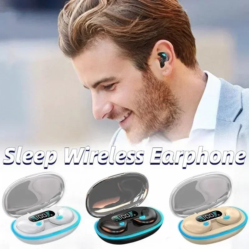 Auriculares inalámbricos X55 para dormir, miniaudífonos TWS con Bluetooth, estéreo, ocultos, micrófono, llamada HD, impermeables