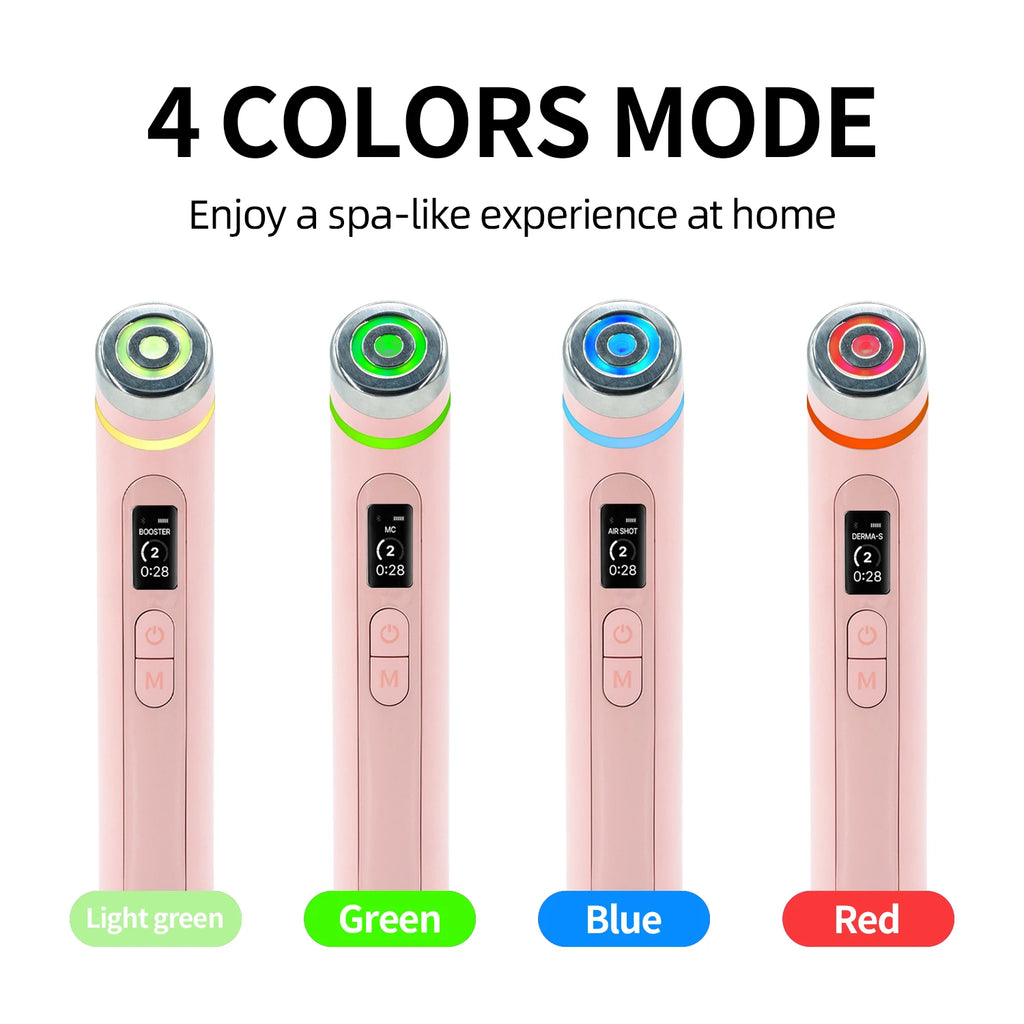 Multi functional four-color beauty device, with 4 Modes  Enhanced Absorption, Radiance, Elasticity, Facial Contouring,with 4 Mod