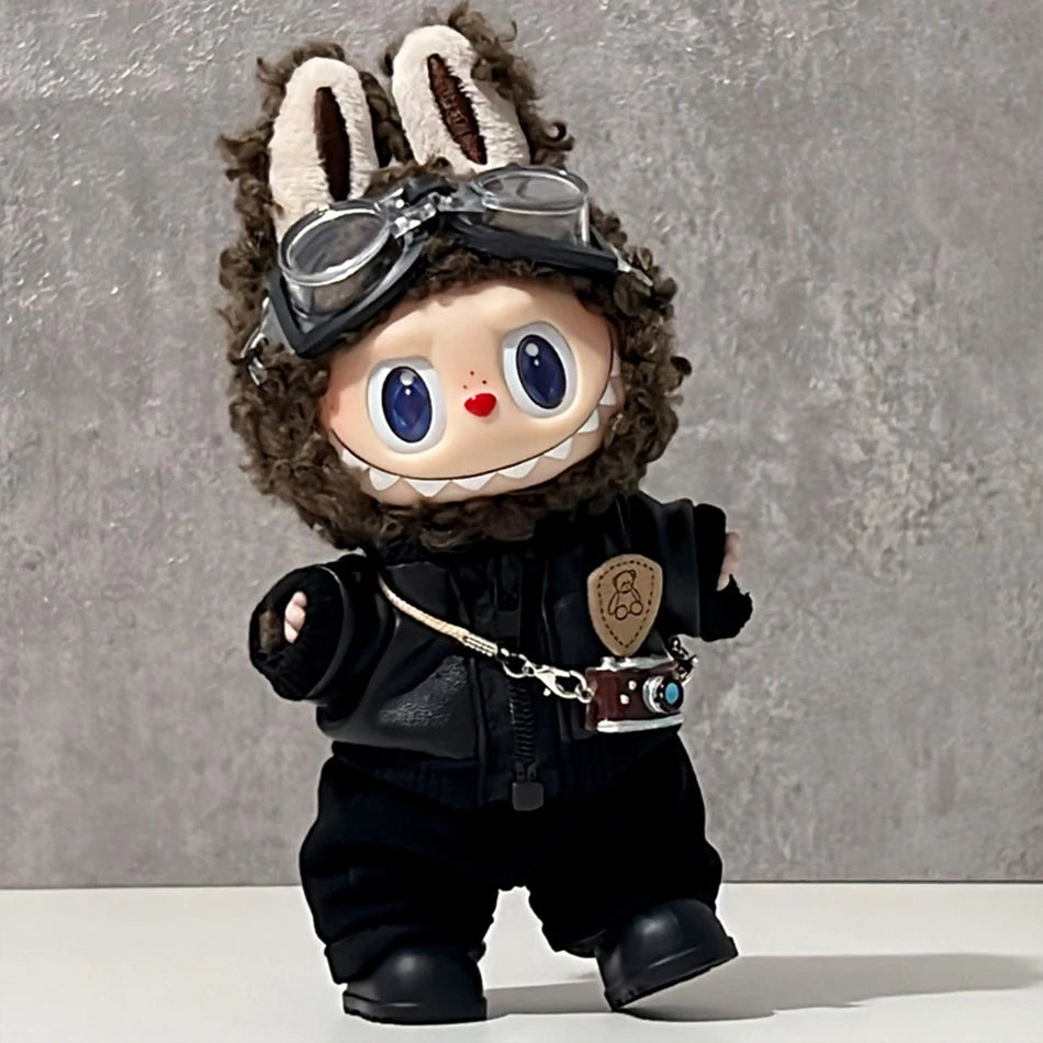 Labubu Baby Clothes Are Cool and Trendyy Earphones Leather Jacket Top Suit First Second And Third Generation Labubu Clothes