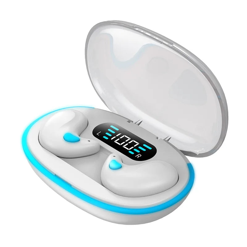 Auriculares inalámbricos X55 para dormir, miniaudífonos TWS con Bluetooth, estéreo, ocultos, micrófono, llamada HD, impermeables