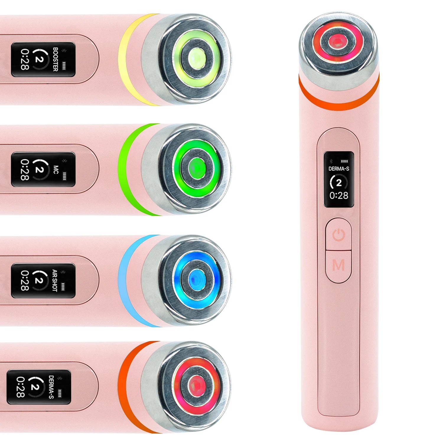 Multi functional four-color beauty device, with 4 Modes  Enhanced Absorption, Radiance, Elasticity, Facial Contouring,with 4 Mod