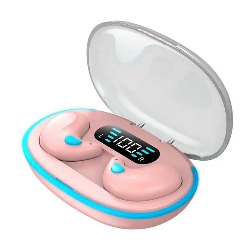Auriculares inalámbricos X55 para dormir, miniaudífonos TWS con Bluetooth, estéreo, ocultos, micrófono, llamada HD, impermeables