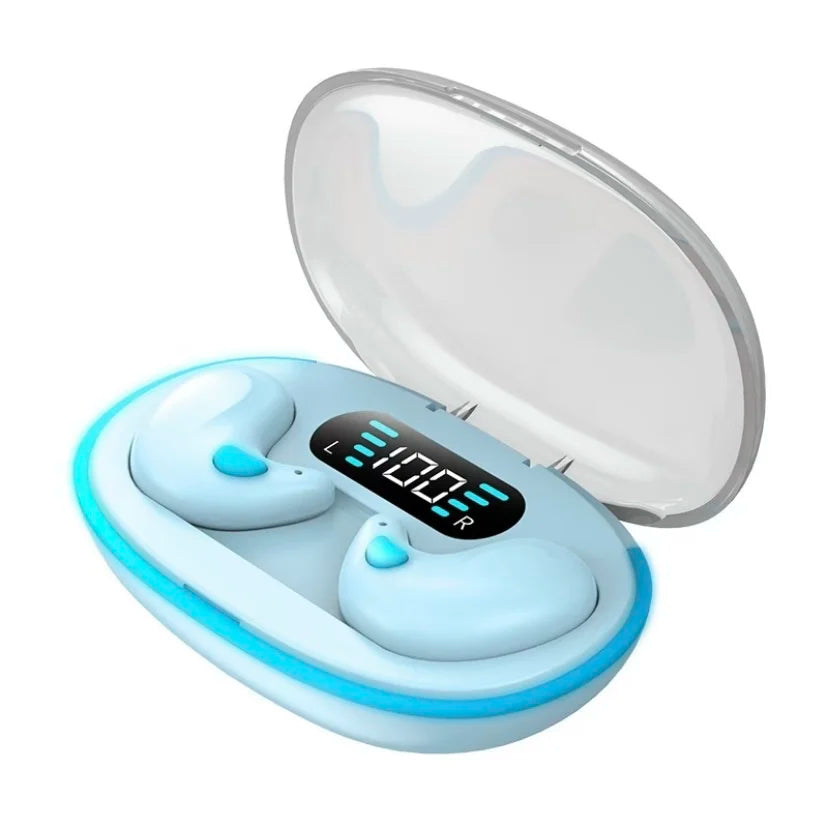 Auriculares inalámbricos X55 para dormir, miniaudífonos TWS con Bluetooth, estéreo, ocultos, micrófono, llamada HD, impermeables