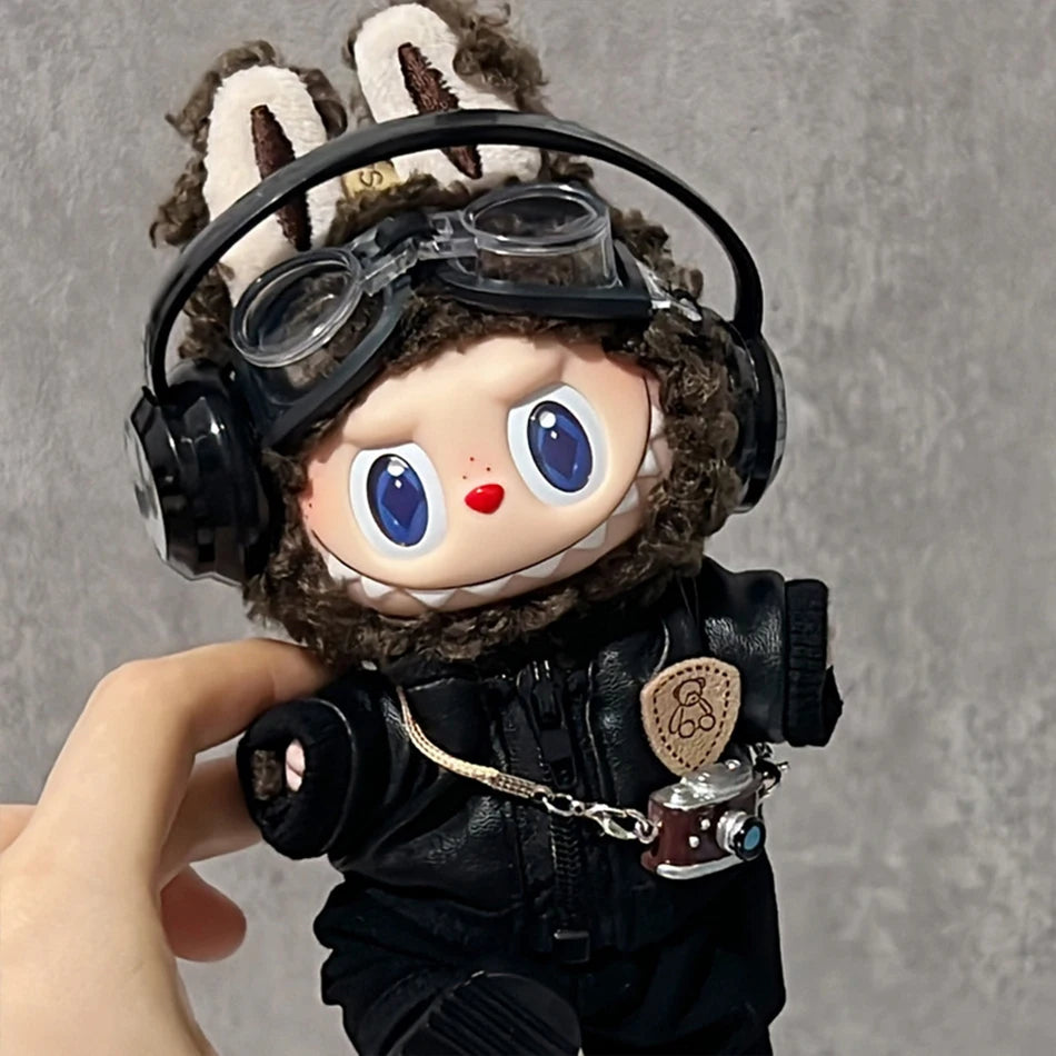 Labubu Baby Clothes Are Cool and Trendyy Earphones Leather Jacket Top Suit First Second And Third Generation Labubu Clothes